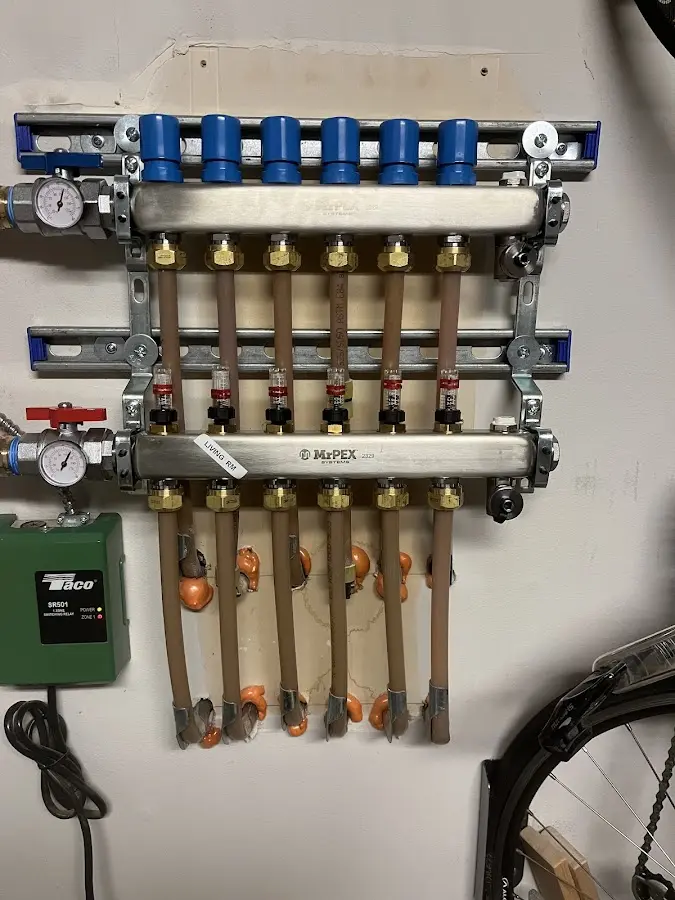 Plumber performing Gas Line Installation at a residential property in Marion